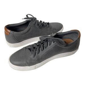 14th & Union Men’s Gray Faux Leather Fashion Sneakers Size 9.5